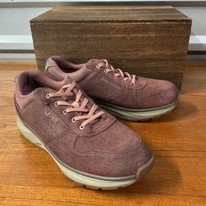 Joya Women Mauve Dynamo Classic Suede Recovery Walking Comfort Shoe Size 10.5